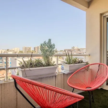 Juan Les Pins Rooftop, 2 Avec Parking Lägenhet Antibes